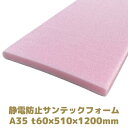 サンテックフォーム 静電防止 A35倍 1枚 厚み60mm 幅510mm 長さ1200mm 旭化成 緩衝材 トラック荷台の当て材 模型 人形 法人様向け 梱包 ...