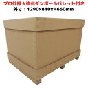 強化段ボール パレット付き 700G AA 2層 輸出梱包 通い箱 強化ダンボール 小ロット 精密機器 物流 輸出 ダンボール梱包 木箱 木枠 代替 大型 [L...
