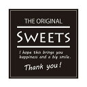 【ネコポス対応/10束まで送料270円】ギフトシール Sweets スクエアブラック