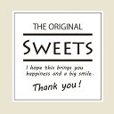 【ゆうパケット/10束まで送料245円】ギフトシール Sweets スクエアホワイト