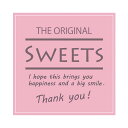 【ゆうパケット/10束まで送料245円】ギフトシール Sweets スクエアピンク