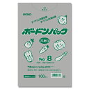 【ネコポス対応/3束まで送料245円】HEIKO ポリ袋 ボードンパック 穴ありタイプ 厚み0.025mm No.8 100枚