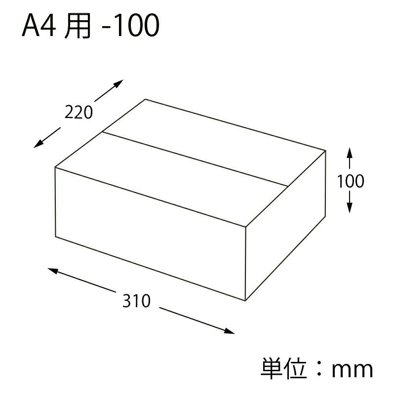 HEIKO 箱 ダンボール A4用-100 スリム 無地 20枚 2