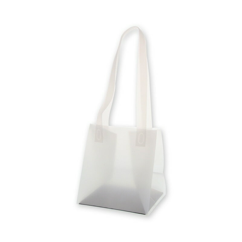 HEIKO 手提げポリ袋 ポリチャームバッグ W3S ナチュラル 厚み0.05mm 表記入 20枚