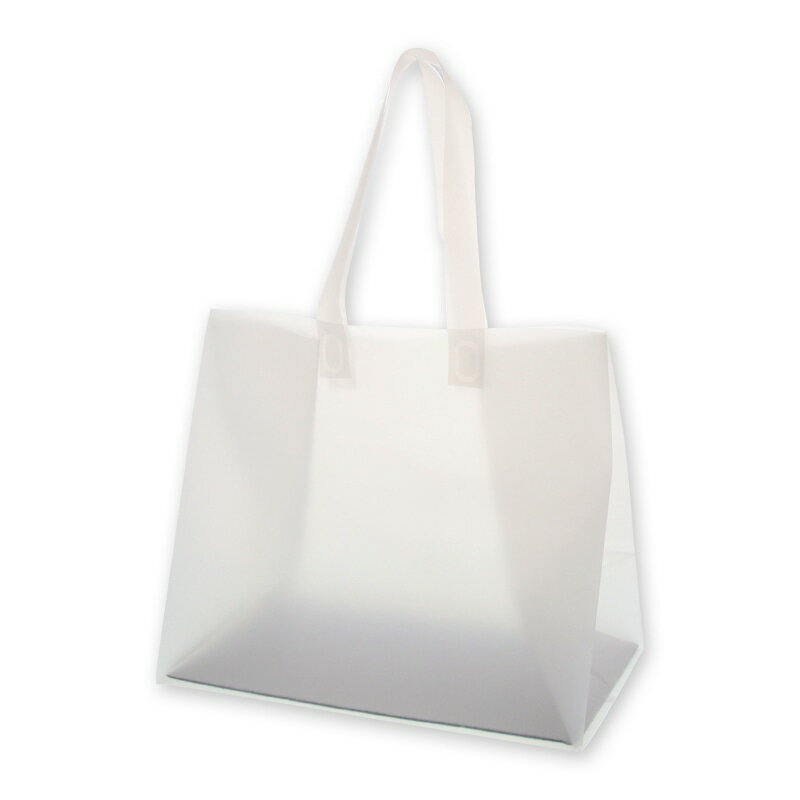 HEIKO 手提げポリ袋 ポリチャームバッグ WM ナチュラル 厚み0.05mm 表記入 20枚