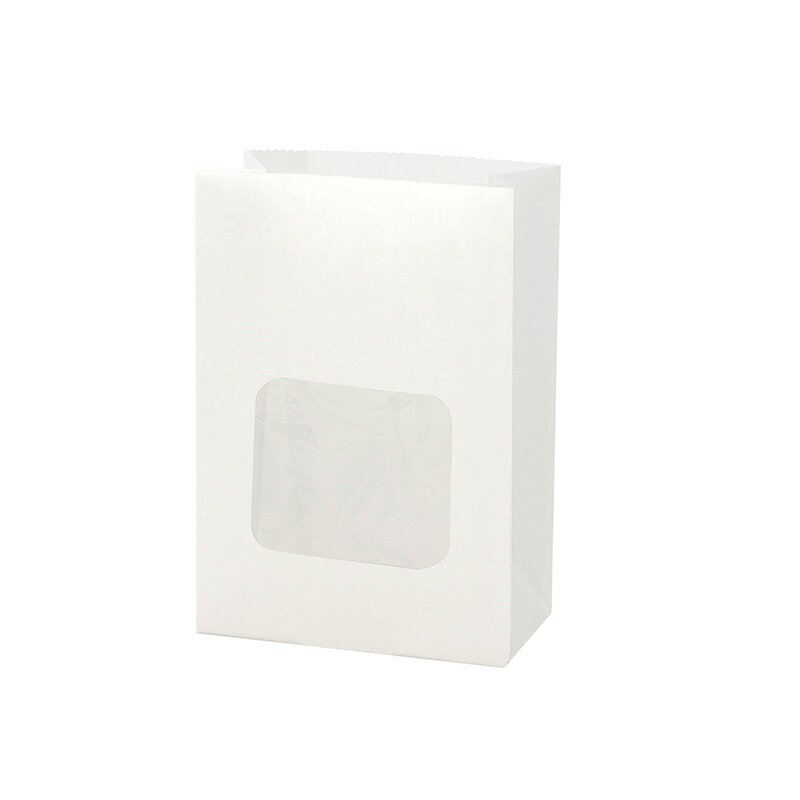 【2束までヤマト運輸宅急便コンパクト対応】HEIKO NF(ノンフッ素)窓付耐油角底袋 11-6 白無地 100枚/袋