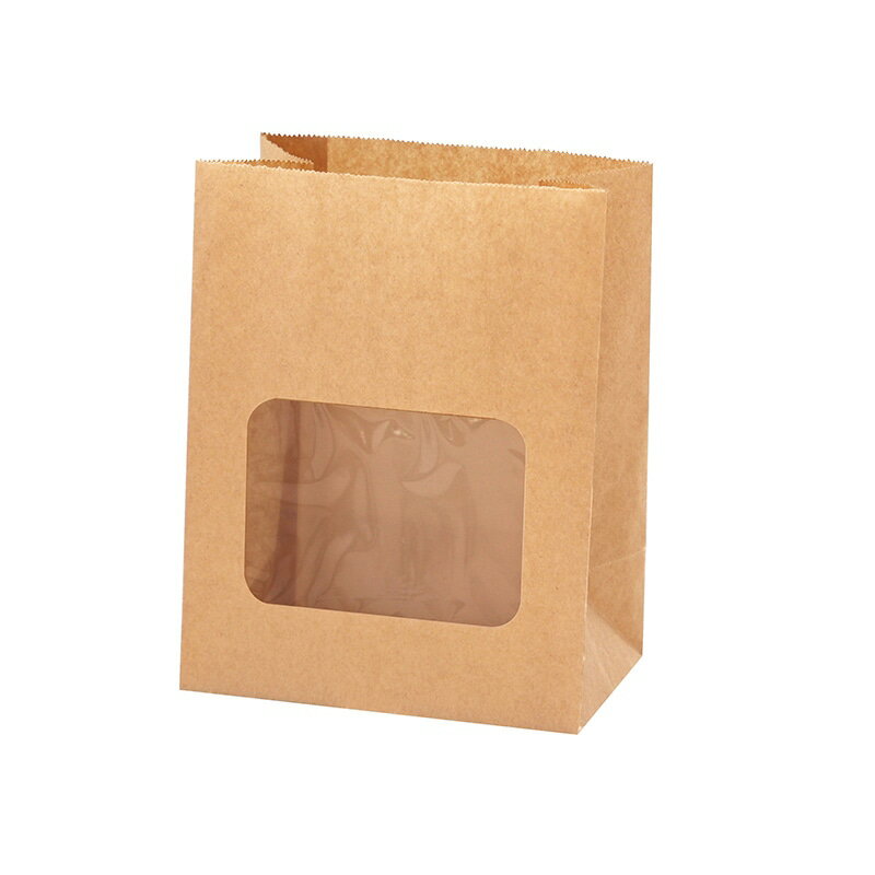 HEIKO NF(ノンフッ素)窓付耐油角底袋 13-8 未晒無地 100枚/袋