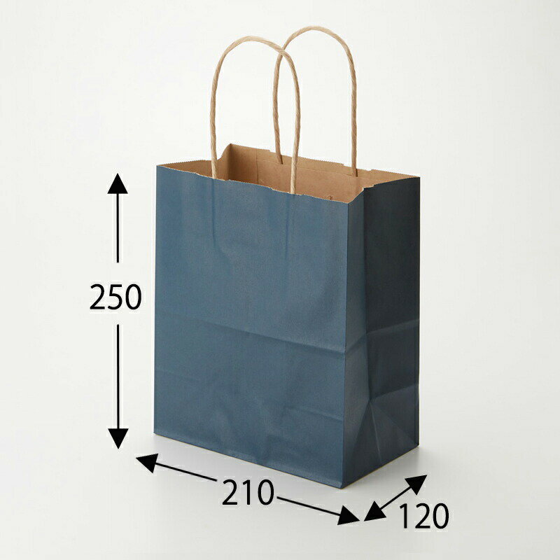 HEIKO　紙袋 25チャームバッグ 25CB 21−12　未晒　紺C　50枚