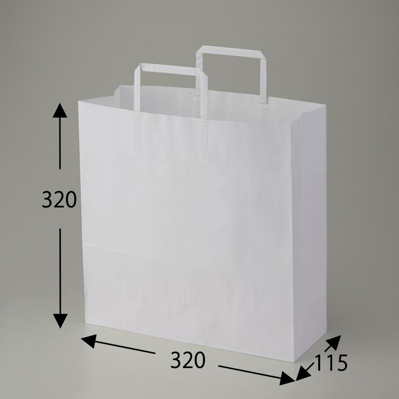 HEIKO　紙袋　H25チャームバッグ　3才（平手）　晒白無地　50枚