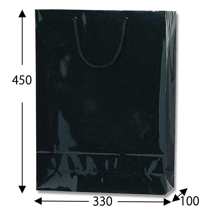 HEIKO　紙袋　ブライトバッグ　G2　黒　10枚