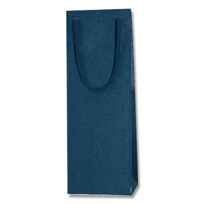 HEIKO　紙袋　カラーチャームバッグ　ワインL　1本用　紺　10枚