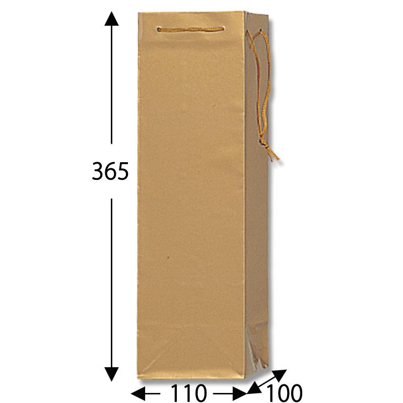 HEIKO 紙袋 ブライトバッグ ワイン1本用 キン 10枚