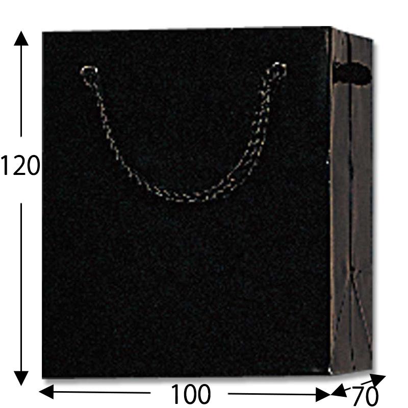HEIKO　手提袋　ブライトバッグ　T−5　黒（グロスPP貼り）　10枚
