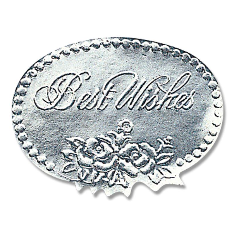 【ネコポス対応/10束まで送料270円】HEIKO ギフトシール ベストウィッシュ銀 L 100片