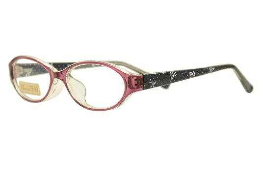 DIOR - 【伊達メガネOK】【レンズ別売】TR-9037 Col．10 PU/BK　(パープル/ブラック×リボン＆ドット）羽根のように軽いフレーム