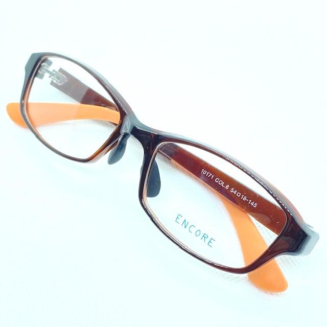 【伊達メガネOK】【レンズ別売】ENCORE 10171 col.6 ブラウン オレンジ TR スクエア スポーツ【KTM】レ..