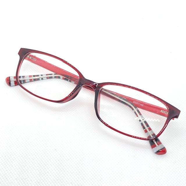 【伊達メガネOK】【レンズ別売】藤田光学株式会社 9122 col.10 ワイン カジュアル スクエア フレーム ..