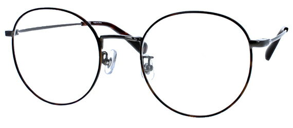 【伊達メガネOK】【レンズ別売】E'YES 2475-61-50 デミブラウン×ガンメタ メタル ボストン カジュアル フレーム メガネフレーム アイイエス