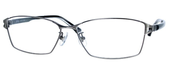 【伊達メガネOK】【レンズ別売】E'YES 2459-3-58 グレーガンメタ コンビフレーム スクエア カジュアル ..