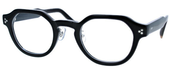 Sunglasses - 【伊達メガネOK】【レンズ別売】E'YES 1537-1-47 ブラック アセテート カジュアル クラウンパント フレーム メガネフレーム アイイエス