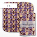 コンテックス(kontex) りす ハイカラハンカチーフ タオルハンカチ はんかち Handkerchief 日本製(今治製) 片面ガーゼ 伝統文様 吉祥文様 お土産 プチギフト