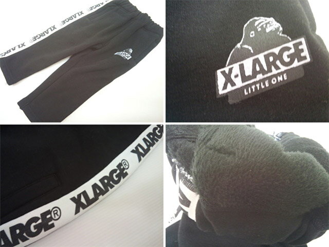 エクストララージキッズ XLARGE KIDS あたたかい裏ボア素材のライン入りパンツ パンツ 長ズボン 80 90 100 110 120 130 140cm