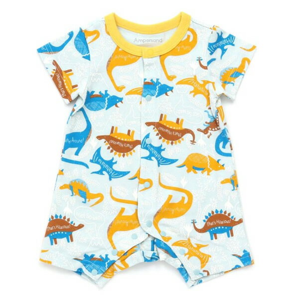 アンパサンド ampersand BOY'S きょうりゅう柄ロンパス カバーオール 60cm ミント