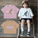 ビールーム b-ROOM KANGOL カンゴールビッグ半袖Tシャツ 80 90 100 110 120 130cm オフホワイト ベージュ ラベンダー