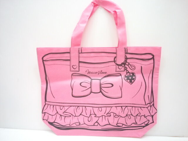 メゾピアノ mezzopiano ギフトラッピング プレゼント包装 約36×46cm ギフトトートバッグ薄いピンク色