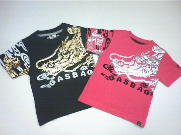 ☆セール☆GASBAG（ガスバッグ）★和柄のぼり龍箔プリントTシャツ