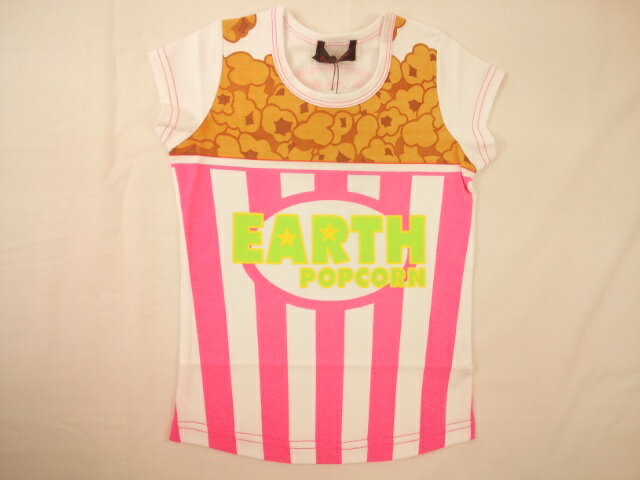 【さらに値下げしました!!】【セール】EARTHMAGIC(アースマジック)★【再入荷しました！！】キュートなポップコーンプリントの半袖Tシャツ