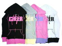スーパーセール 半額以下処分 大処分 CHEER チアー 定価価格7150円 CHEER EXTREME定番ロゴプリントジップパーカージャケット