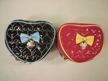 【さらに値下げしました】【セール】LOVETOXIC(ラブトキシック)★リボンモチーフ&ハートキルティングエナメルポーチ