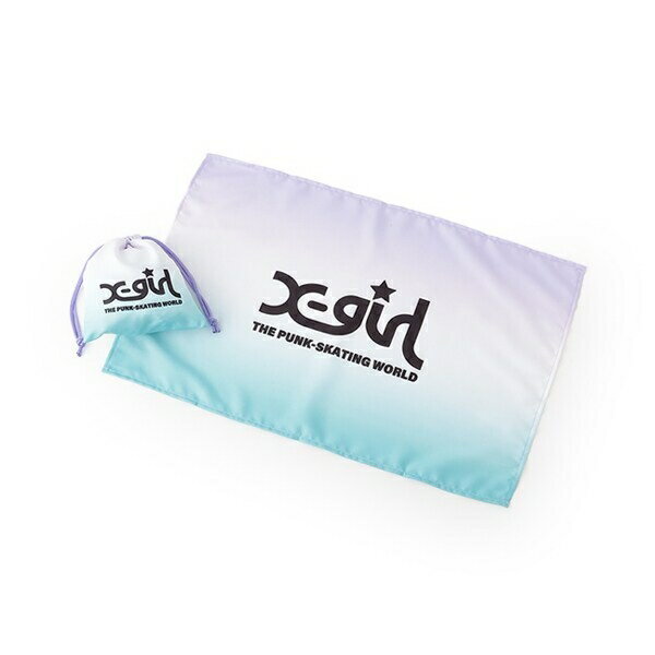 X-girl Stages エックスガール ステージス グラデーションロゴ巾着+ランチョンマット 入学式 準備 キッ..