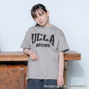 GLAZOS グラソス 【UCLA】コットン・フロントUCLAロゴ半袖Tシャツ 160 170cm 春夏秋 グレー キッズ ジュニア