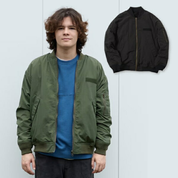 GLAZOS グラソス リバーシブル MA-1 140 150 160 170 180cm 秋冬 アウター クロ ブラック カーキ キッ..