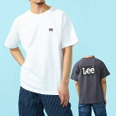 Lee リー バックプリント半袖Tシャツ チャコール ホワイト S Mサイズ キッズ