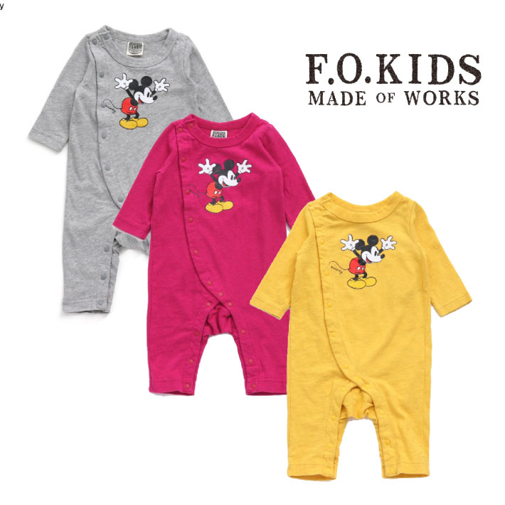 ディズニー　ベビー服 F.O.KIDS エフオーキッズ ディズニーミッキーカバーオール【2018秋冬】