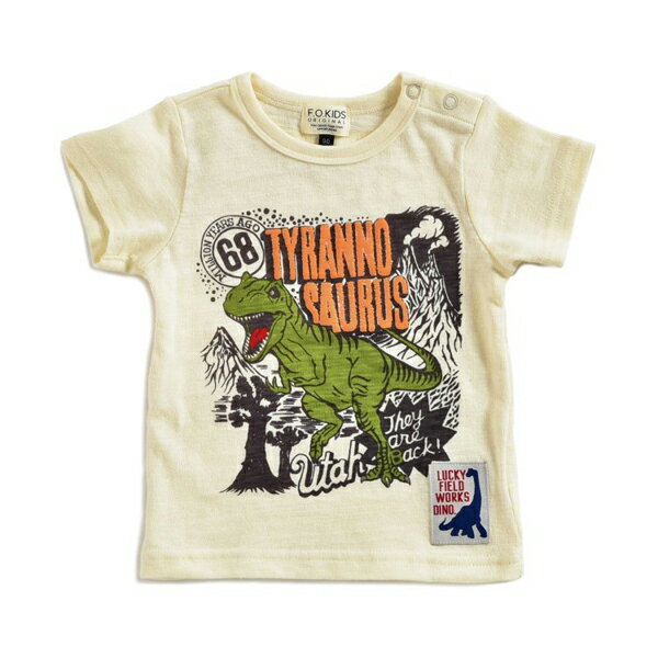 エフオーキッズ　ベビー服 F.O.KIDS エフオーキッズ ティラノサウルスプリントTシャツ