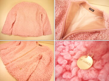 【セール】by LOVEiT(バイラビット)フラミンゴボアのもこもこ ジャケット 140cm 150cm 160cm