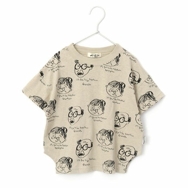 Rakuten - MAKE YOUR DAY メイクユアデイ フィクスラボ じいちゃんばあちゃん総柄Tシャツ ベビー キッズ ジュニア