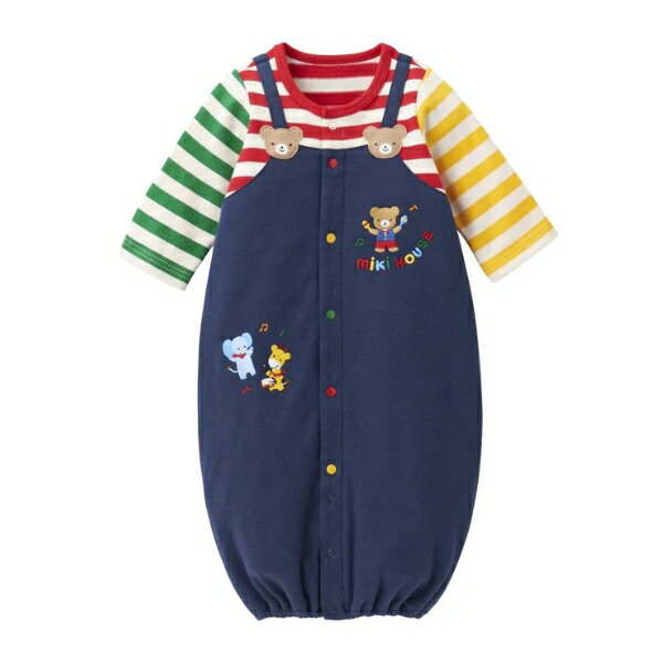 楽天こにゃんこBRAND　KID’Sお取り寄せ商品 MIKI HOUSE 正規取扱店 / ミキハウス ツーウェイオール カバーオール ロンパース 50 60cm ベビー 日本製