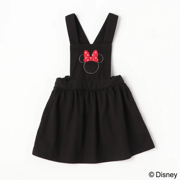 petit main プティマイン 【Disney】ミニージャンスカ ジャンパースカート カジュアル クロ ブラック S M Lサイズ 80 90 100 110 120 130cm キッズのサムネイル