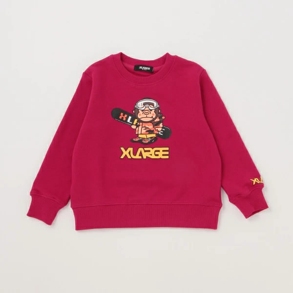 XLARGE KIDS エクストララージ キッズ スノボファニーゴリラトレーナー 長袖 80 90 100 110 120 130 140cm キッズ