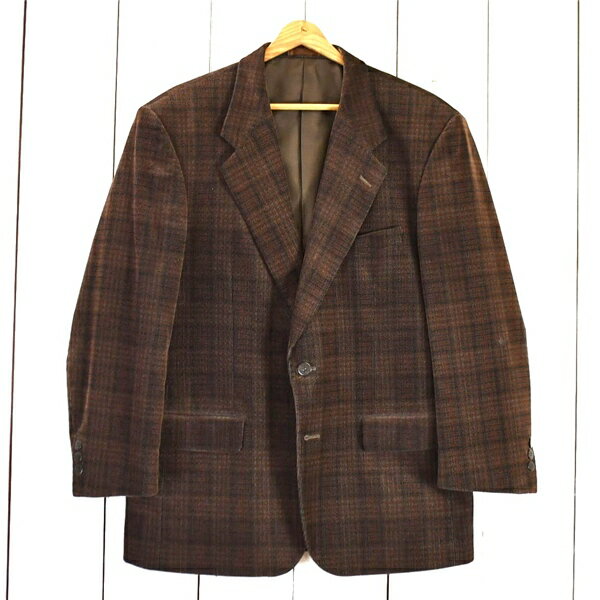 Stanley Blacker ドイツ製生地 コットン100％ 2つボタン シングル ジャケット 96AB5 / M ブラウン チェック 袖口3つ釦 FC-TK163 / 6TC055 202603