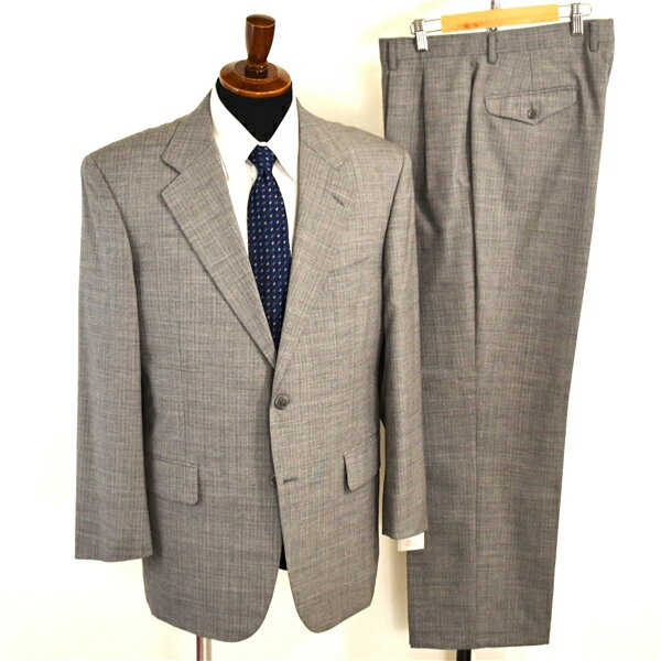 スチュアートケント　ウール混　センターベント　スーツセット　3L相当　良品 AOYAMA 【洋服の青山】メンズ 礼服 ブラックフォーマル シングル