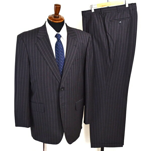 Trousers, Bottoms - KINTETSU 伊製 エルメネジルドゼニア シルク混 2つボタン シングルスーツ M AB6 ダークグレー ストライプ 8JF-18060 合物 春秋 6XE019 【送料無料】【中古】【メンズビジネス】202604