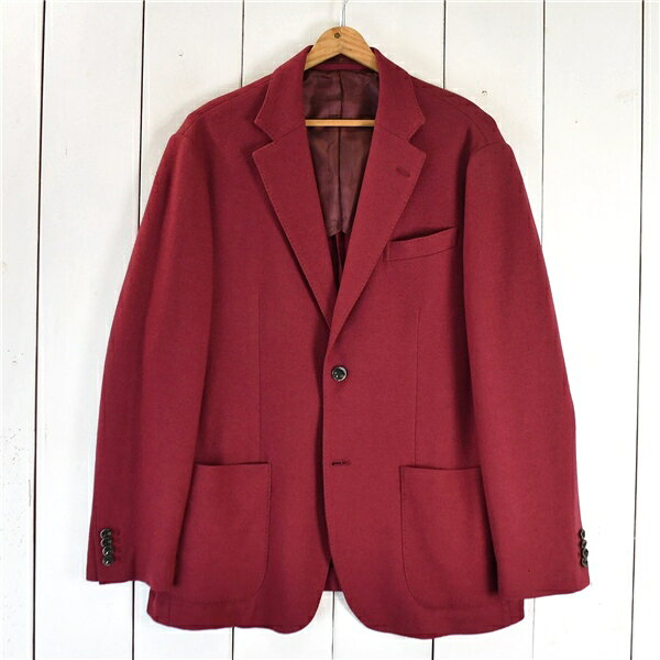 WOOL JERSEY 2つボタン シングル ジャケット L レッド 袖口4つ釦 秋冬対応 TOP VALU SELECT SE279APJ0254 / 6TF014 202606
