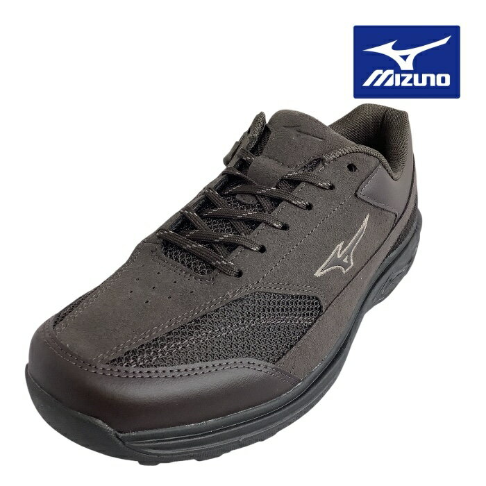 【MIZUNO　ミズノ NR320 M B1GX230058 DARK BROWN 6E 】　ウォーキングシューズ カジュアルシューズ　幅広　長距離　抗菌　防臭　ファスナー