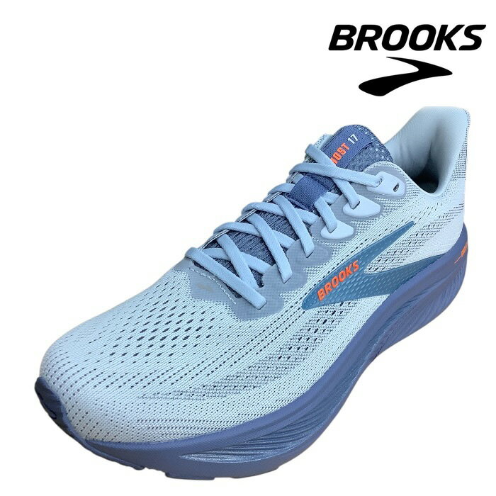 超人気商品!!【BROOKS ブルックス Ghost17 ゴースト17 BRM4423 SKY Skyway/Moonlight/Orang 】メンズ スポーツ ランニング ジョギング 通学 シューズ 靴 スニーカー